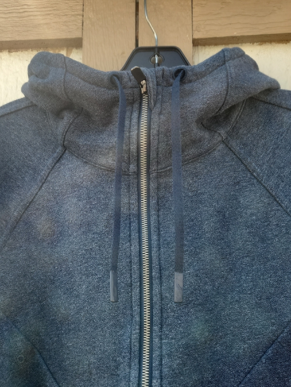 Lululemon Huddle & Hustle Hoodie Heathered Speckled Jet Blue Full Zip 8 Scuba - Picture 3 of 7
